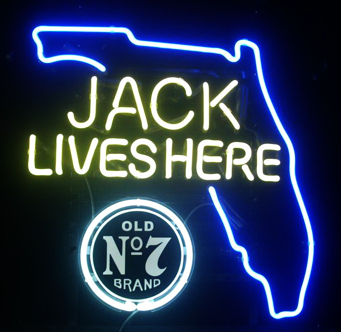 Jack Lives Here State Neon Sign